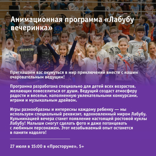 Анимационная программа «Лабубу вечеринка»