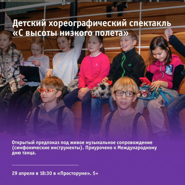 Детский хореографический спектакль «С высоты низкого полета»