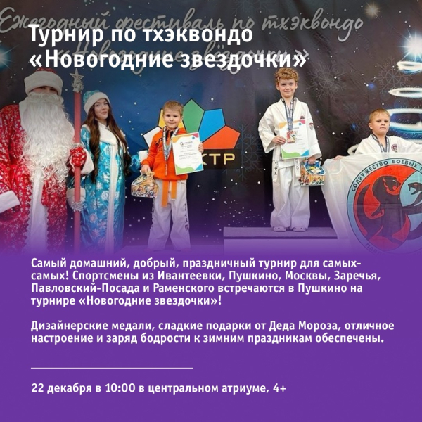 Турнир по тхэквондо «Новогодние звездочки»