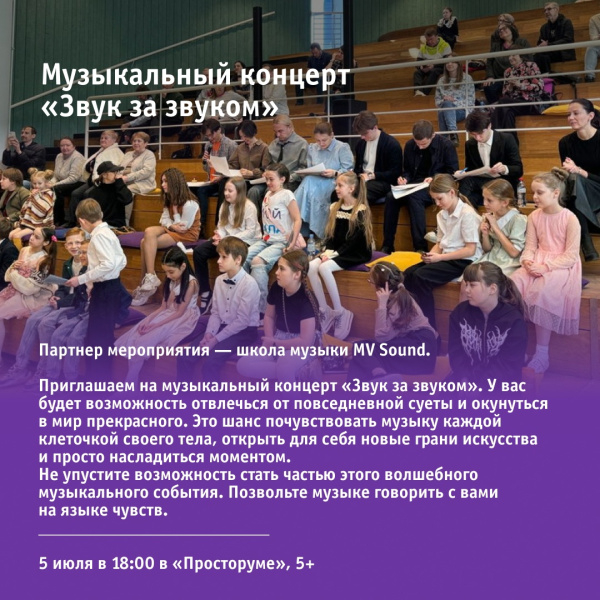 Музыкальный концерт «Звук за звуком»