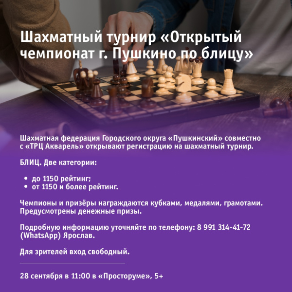 Шахматный турнир по блицу